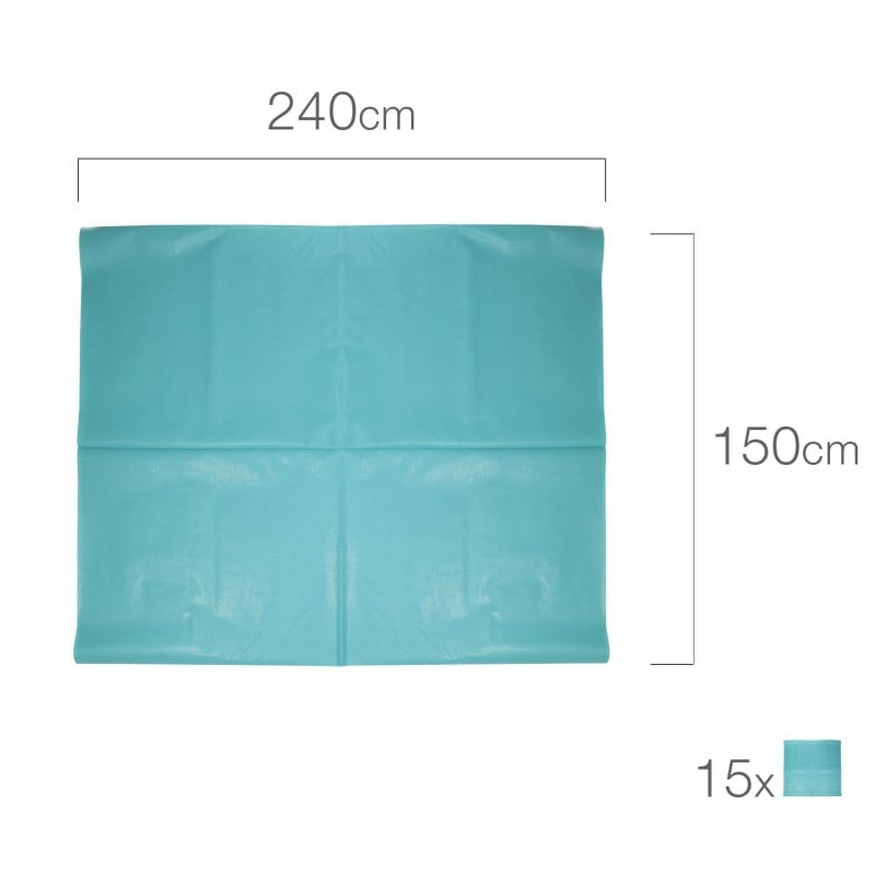 Foliodrape Protect Surgical Drapes, Self-Adhesive 240 x 150cm (15 drapes)