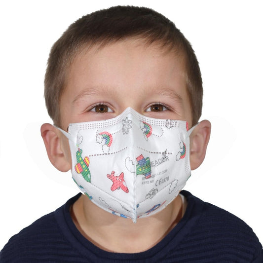 Coloured FFP2 Mask for Children white