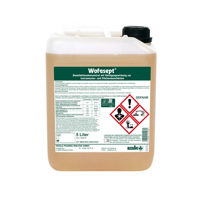 Wofasept® Disinfectant Concentrate 5 Litre Canister