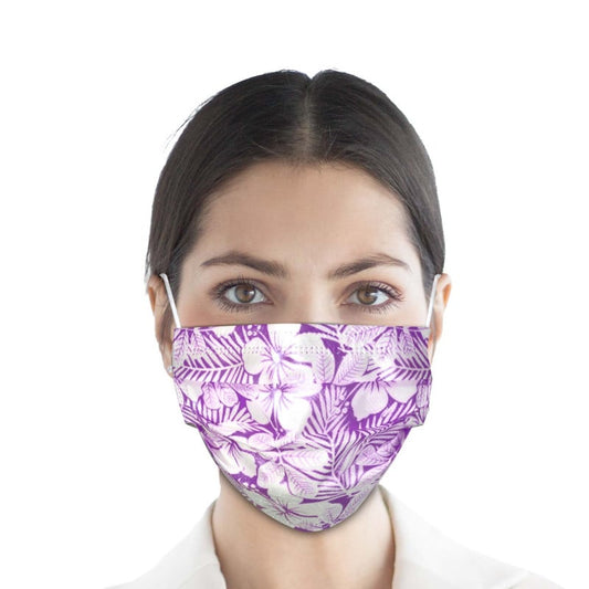 Teqler Surgical Masks with Design pink flowers