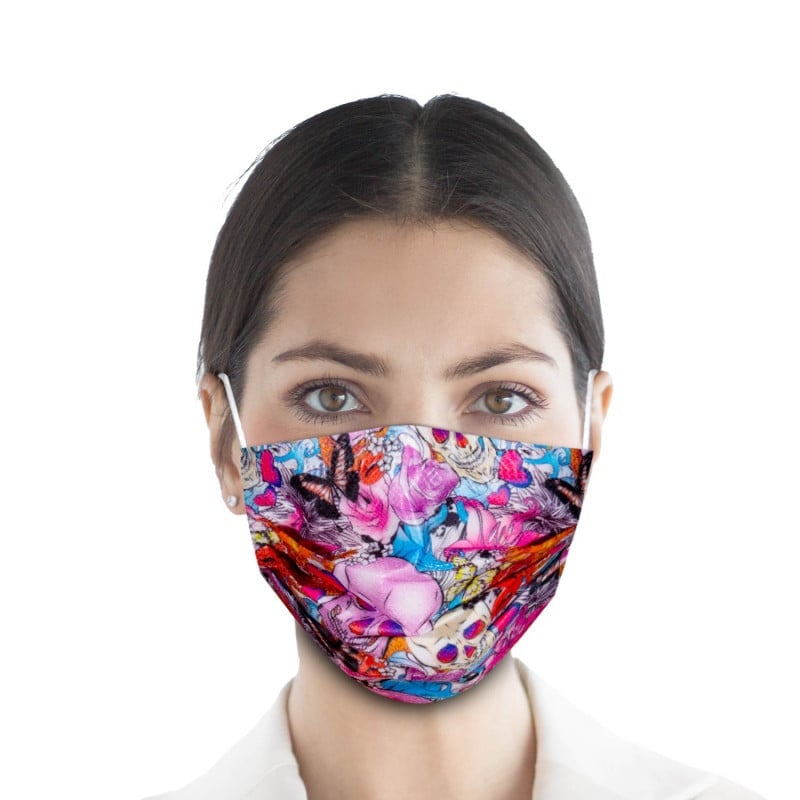 Teqler Surgical Masks with Design skull