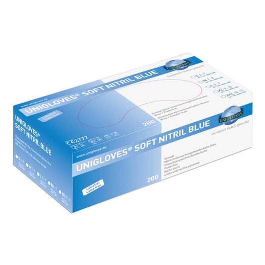 Unigloves Nitrile Gloves Soft blue | L