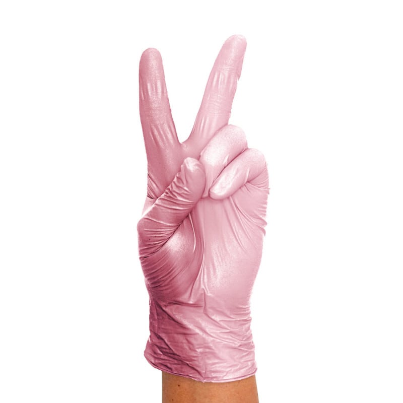 Unigloves FANCY Nitrile Gloves rose | S