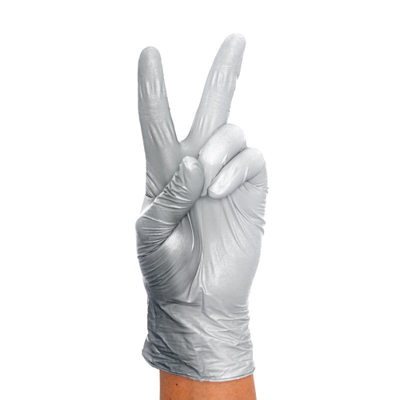 Unigloves FANCY Nitrile Gloves silver | XS