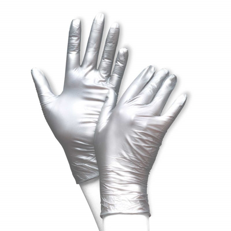 Unigloves FANCY Nitrile Gloves silver | M