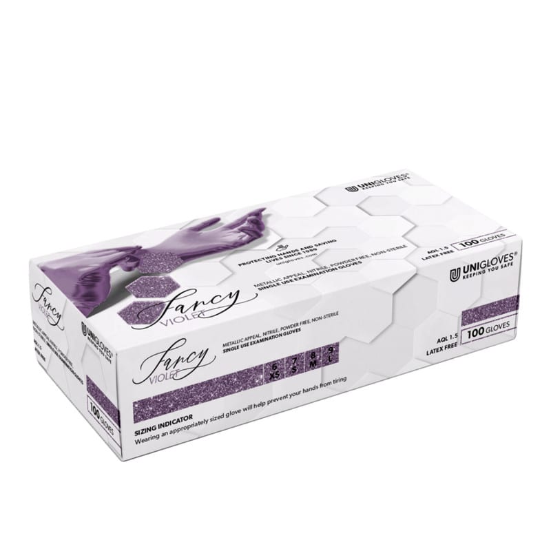 Unigloves FANCY Nitrile Gloves violet | L