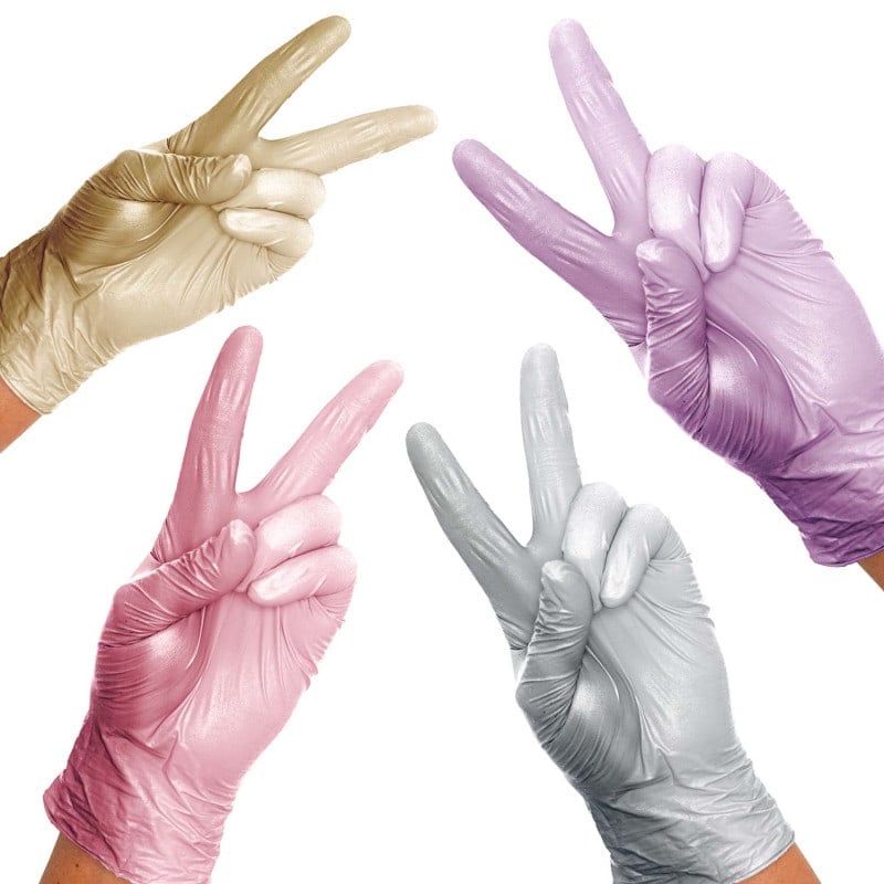 Unigloves FANCY Nitrile Gloves silver | S