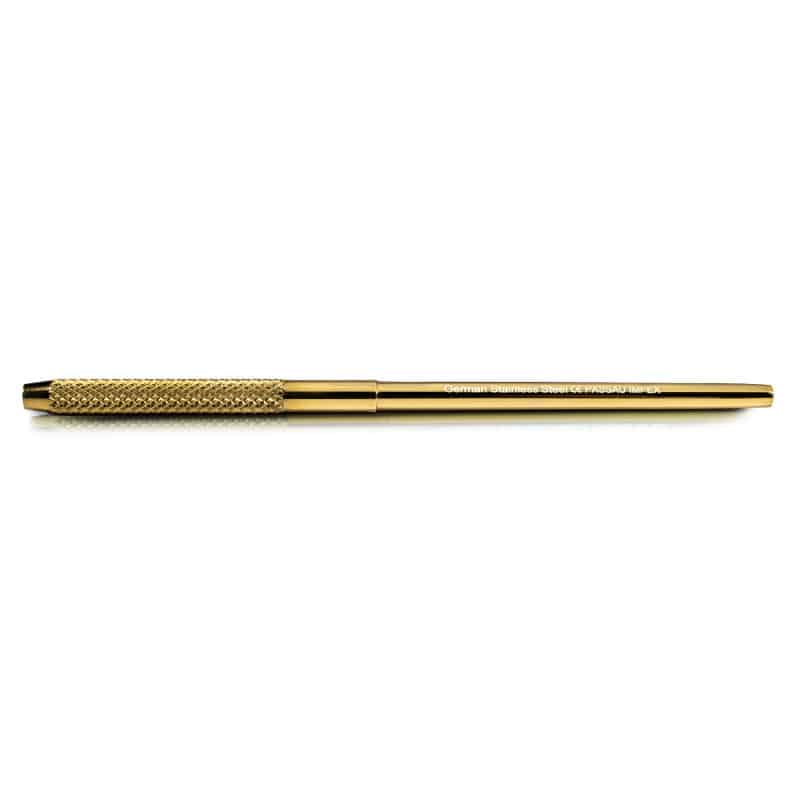 Ribbed Dental Mirror Handle gold