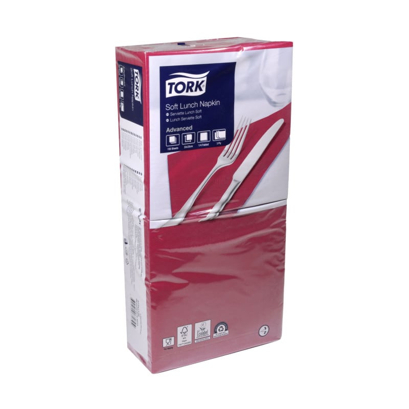 Tork Soft Napkins burgundy | 33 x 33 cm