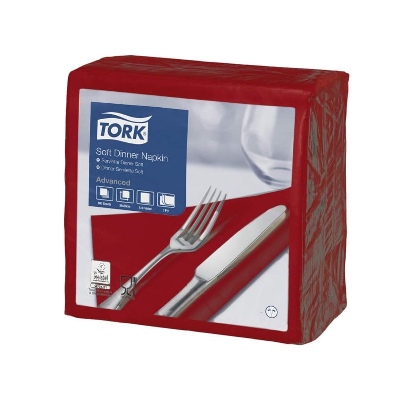 Tork Soft Napkins burgundy | 39 x 39 cm