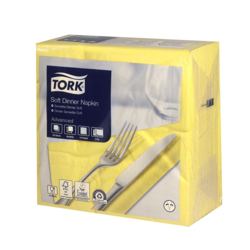 Tork Soft Napkins yellow | 39 x 39 cm