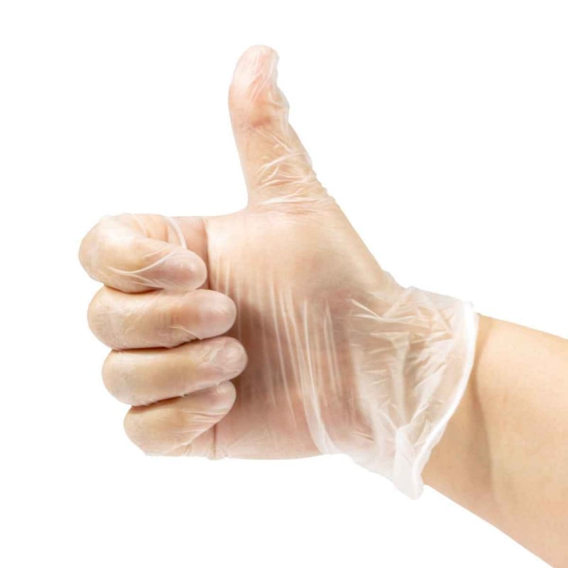 Teqler Vinyl Examination Gloves, Powder-free M