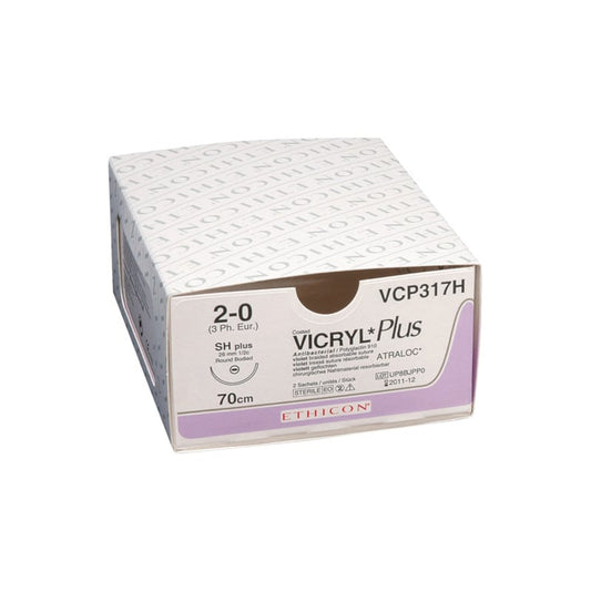 Vicryl Plus Violet Absorbable Sutures FS2, 4/0, 45cm