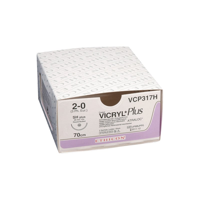 Vicryl Plus Violet Absorbable Sutures CP1, 0, 70cm